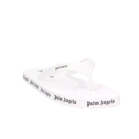 PALM ANGELS LOGO FLIP FLOPS WOMEN SANDALS MADE IN ITALY Size 39 New - Picture 3 of 10